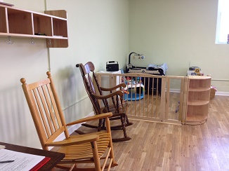 Nursery at Mt Zion UMC with separate infant area